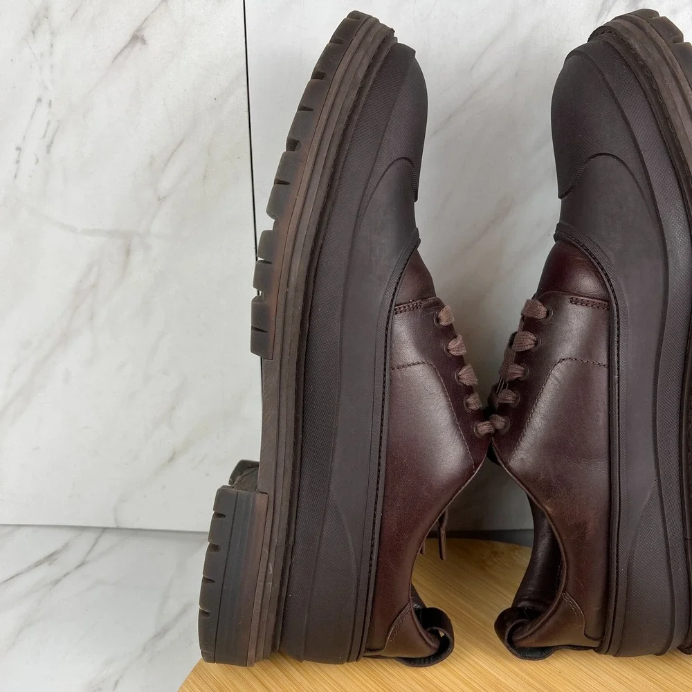 Cole Haan Stratton Shroud Mens Size 13 M Brown Leather Waterproof Oxford Shoes